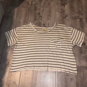 Hollister striped crop top